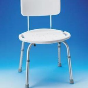 Compass Health Brands Carex Adjustable Bath and Shower Seat with Back, 350 lb Capacity
